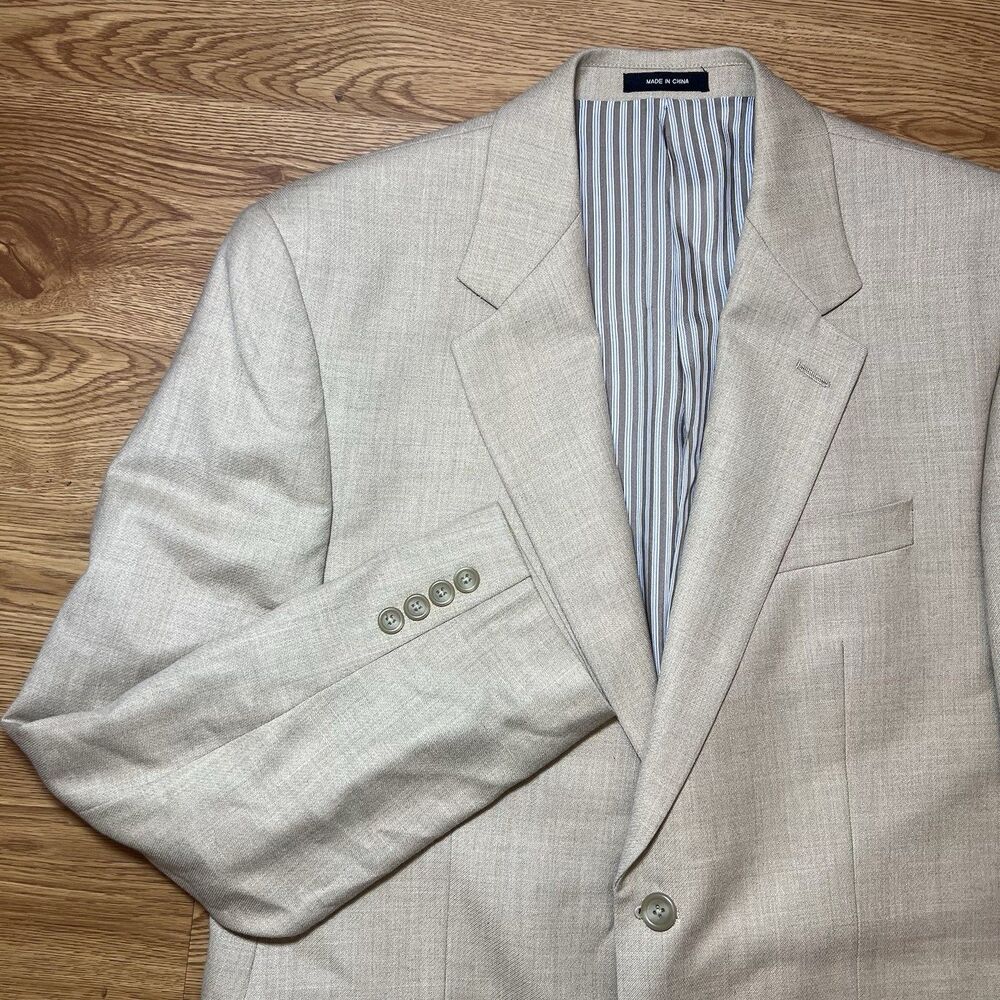 Lauren Ralph Lauren Men's Sport Coat 41R Beige Blazer Jacket Macy’s Store